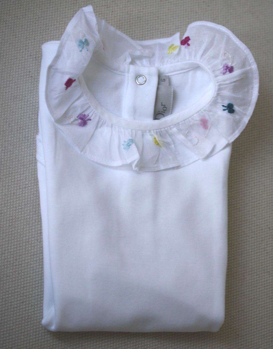 BABY DIOR IVORY WHITE BODYSUIT 6 MONTHS
