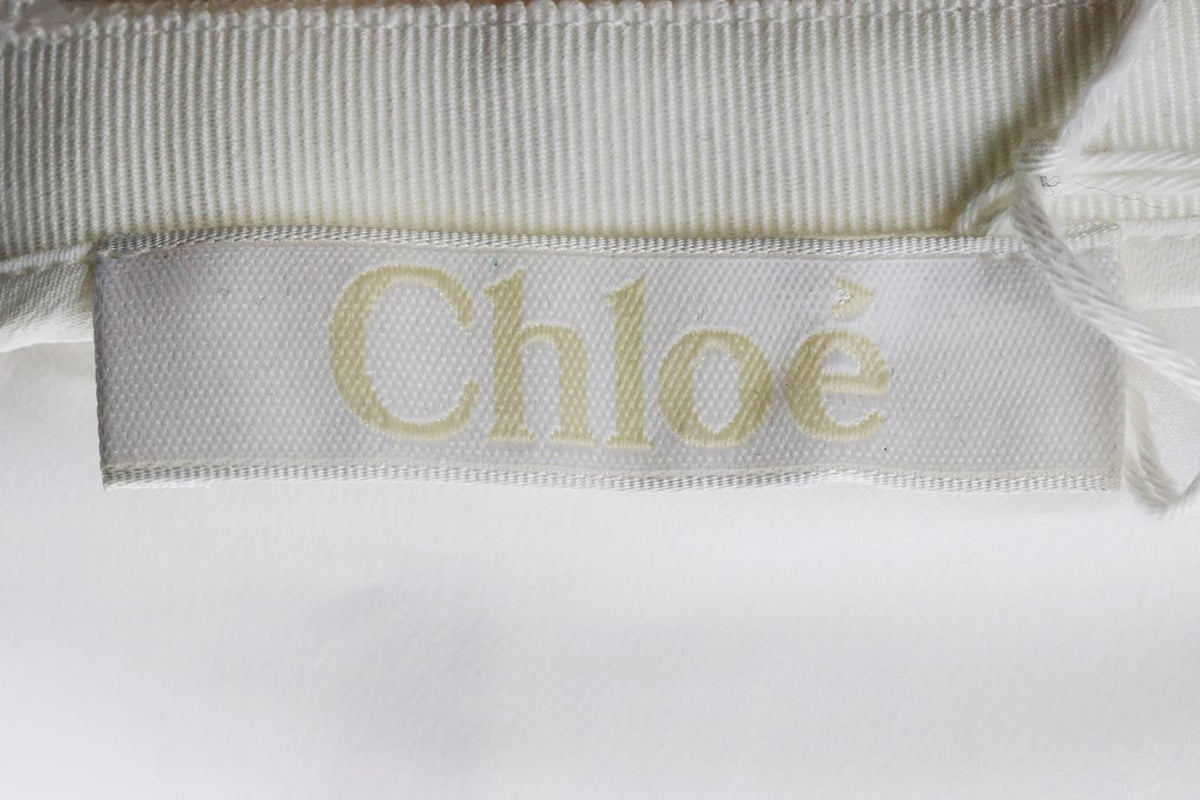 CHLOÉ TULLE AND LINEN BLEND MINI SKIRT FR 34 UK 6