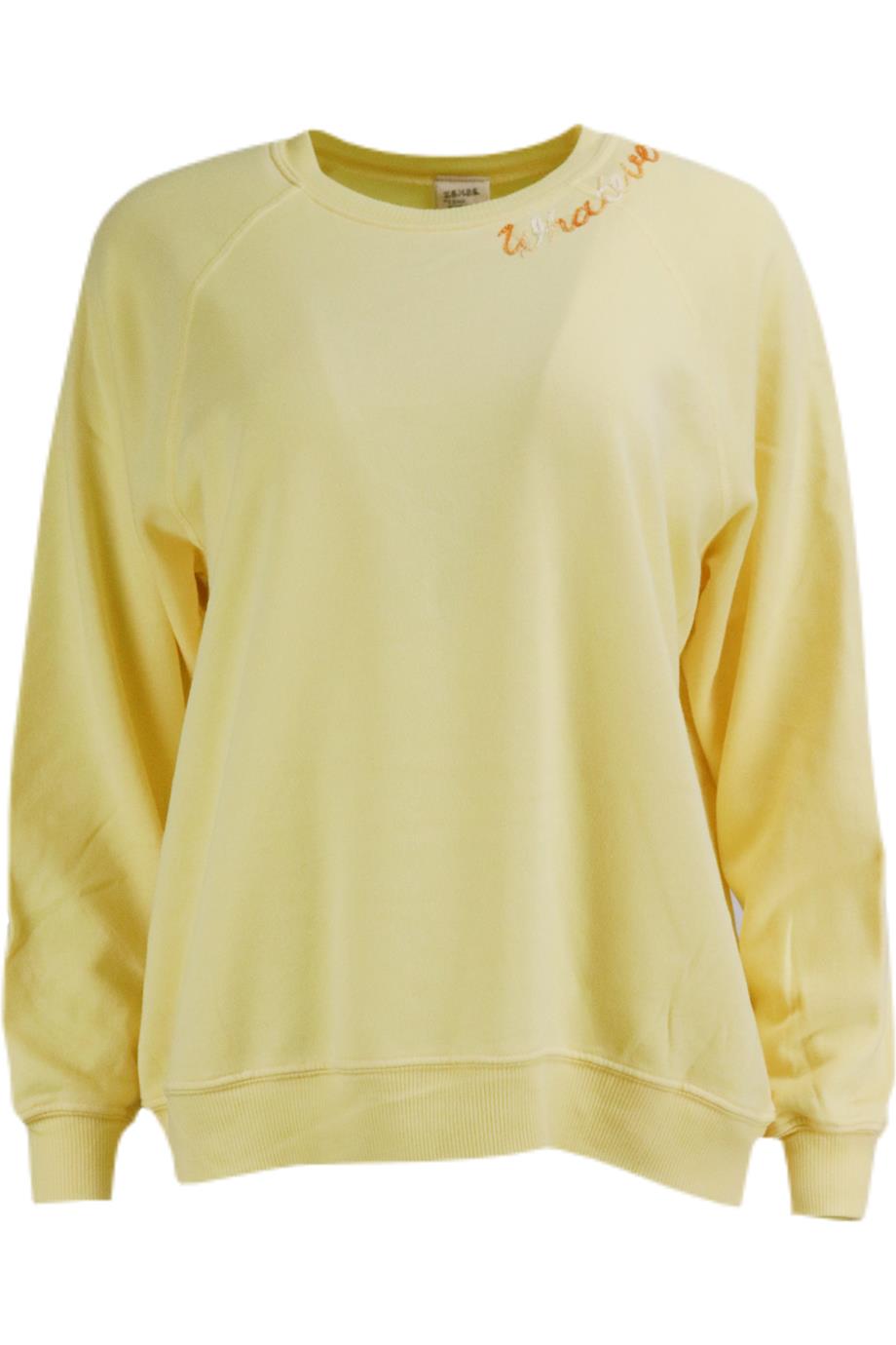 I STOLE MY BOYFRIEND'S SHIRT EMBROIDERED COTTON BLEND SWEATSHIRT MEDIUM/LARGE