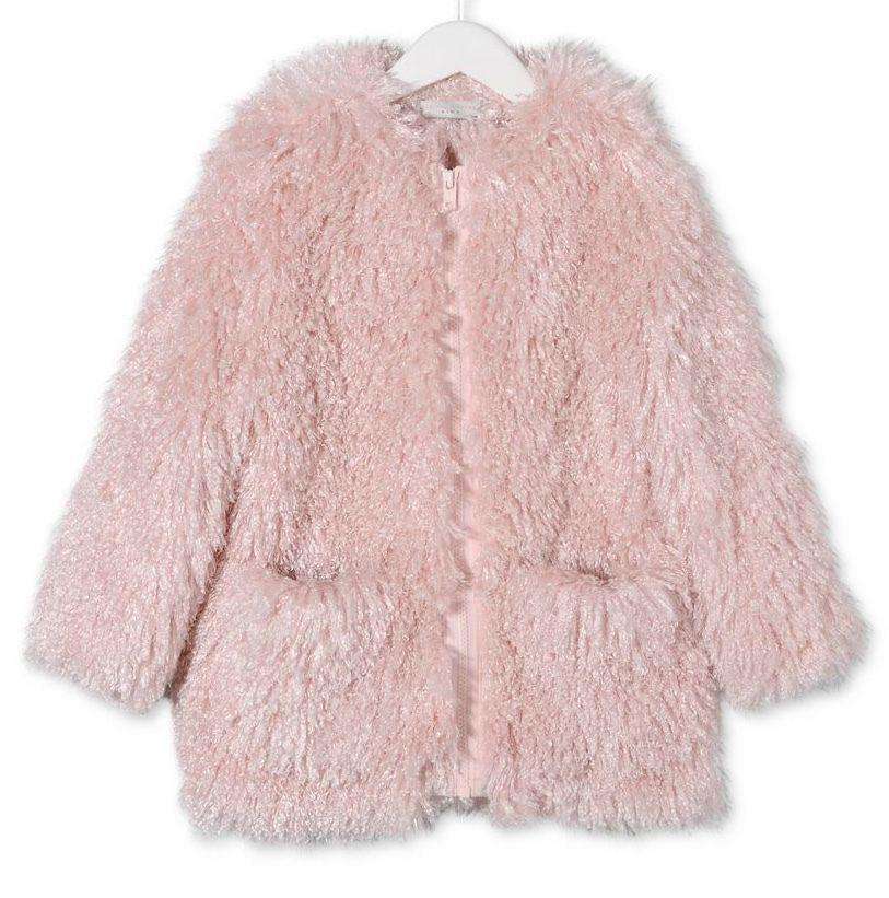 STELLA MCCARTNEY KIDS BABY PINK SPARKLES COAT 3 YEARS