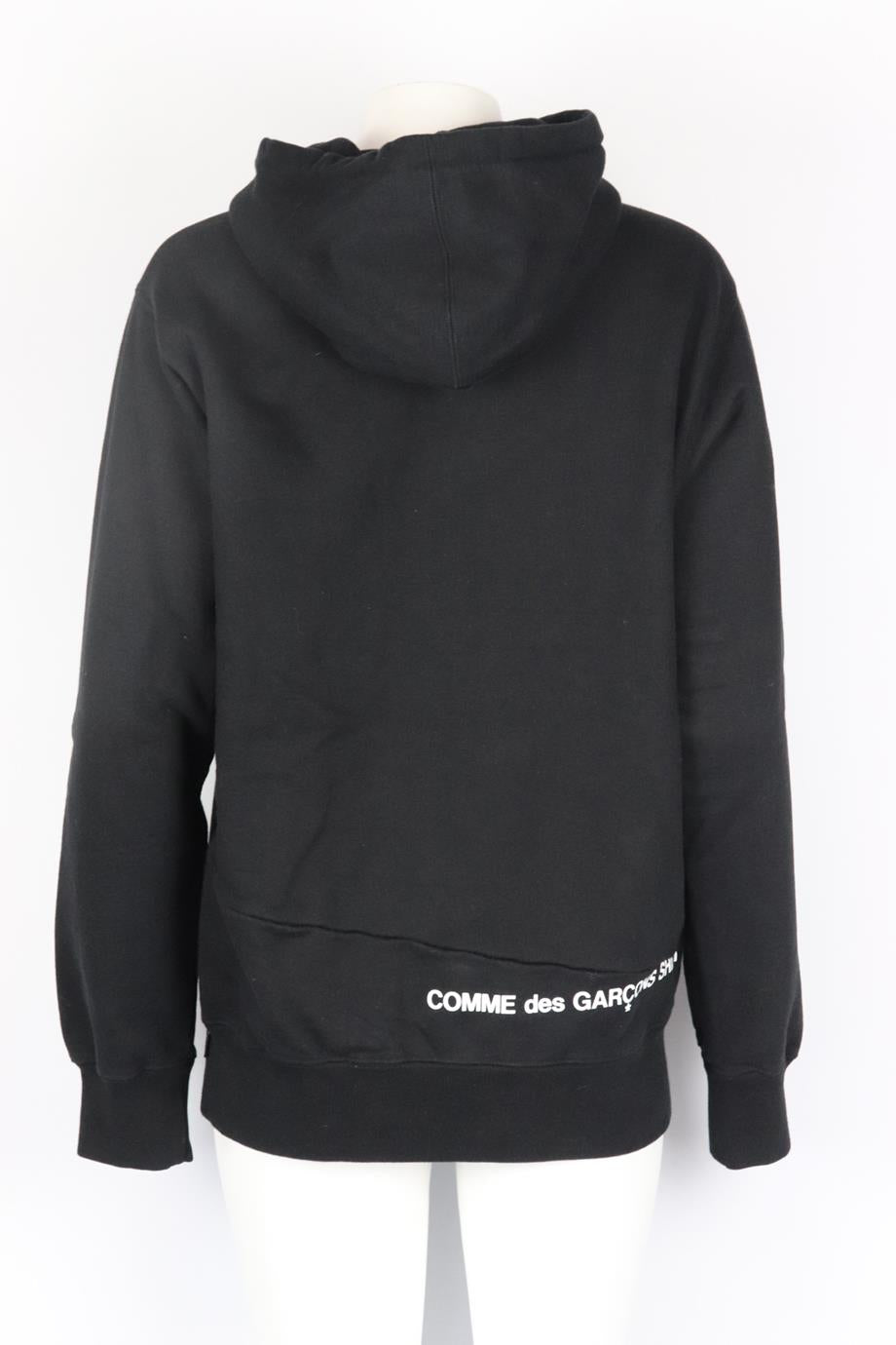SUPREME + COMME DES GARÇONS 2018 LOGO PRINTED COTTON JERSEY HOODIE MEDIUM