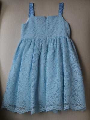 LOVE MADE LOVE GIRLS PALE BLUE LACE DRESS 3-4 YEARS