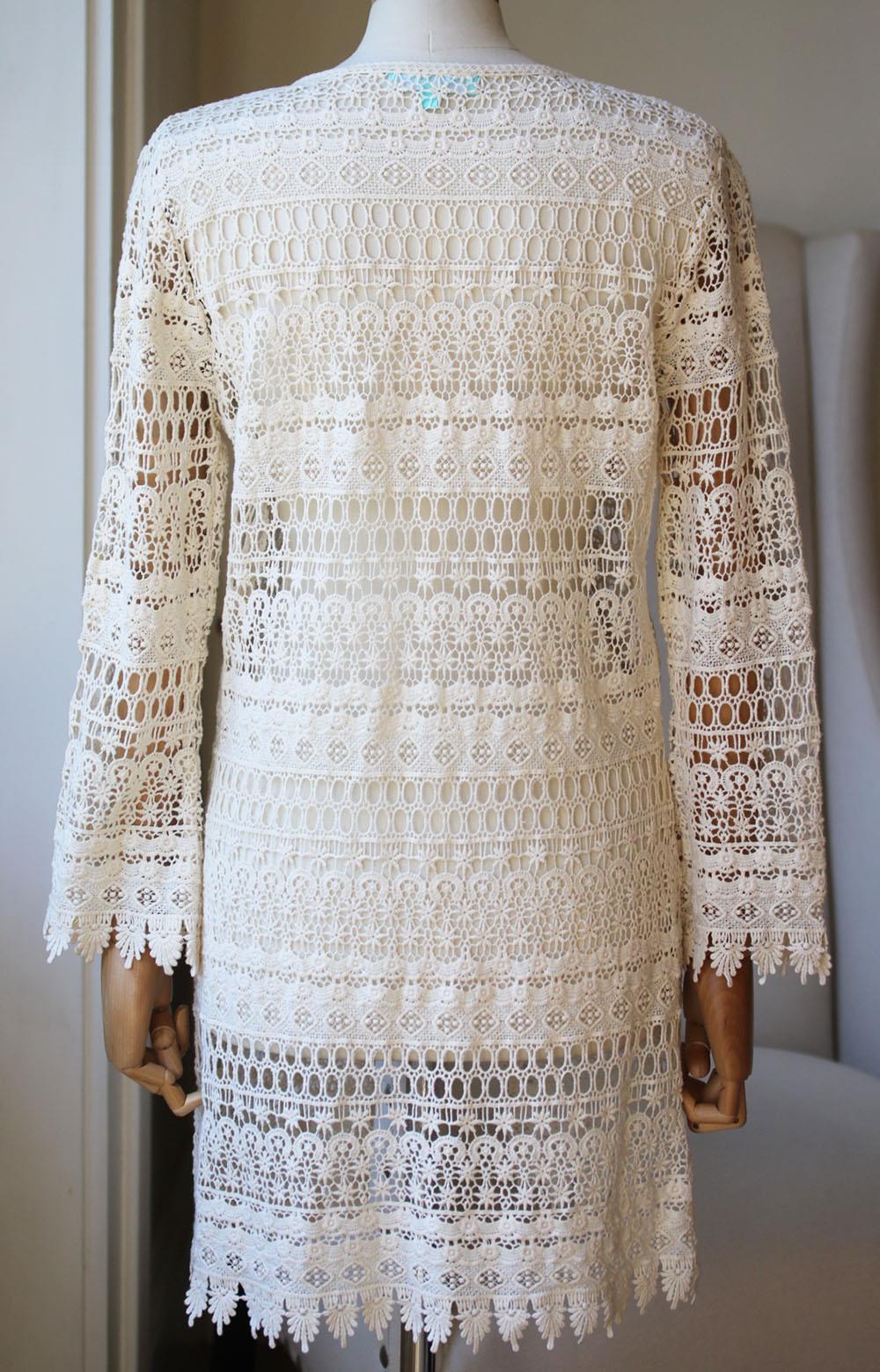 MELISSA ODABASH CAROLINE CROCHET COTTON ROBE SMALL