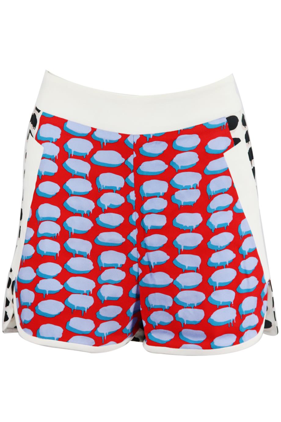 STELLA MCCARTNEY PRINTED CREPE SHORTS IT 36 UK 4