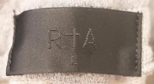 RTA AUGUSTINE ZIP DETAILED COTTON TERRY TRACK PANTS LARGE