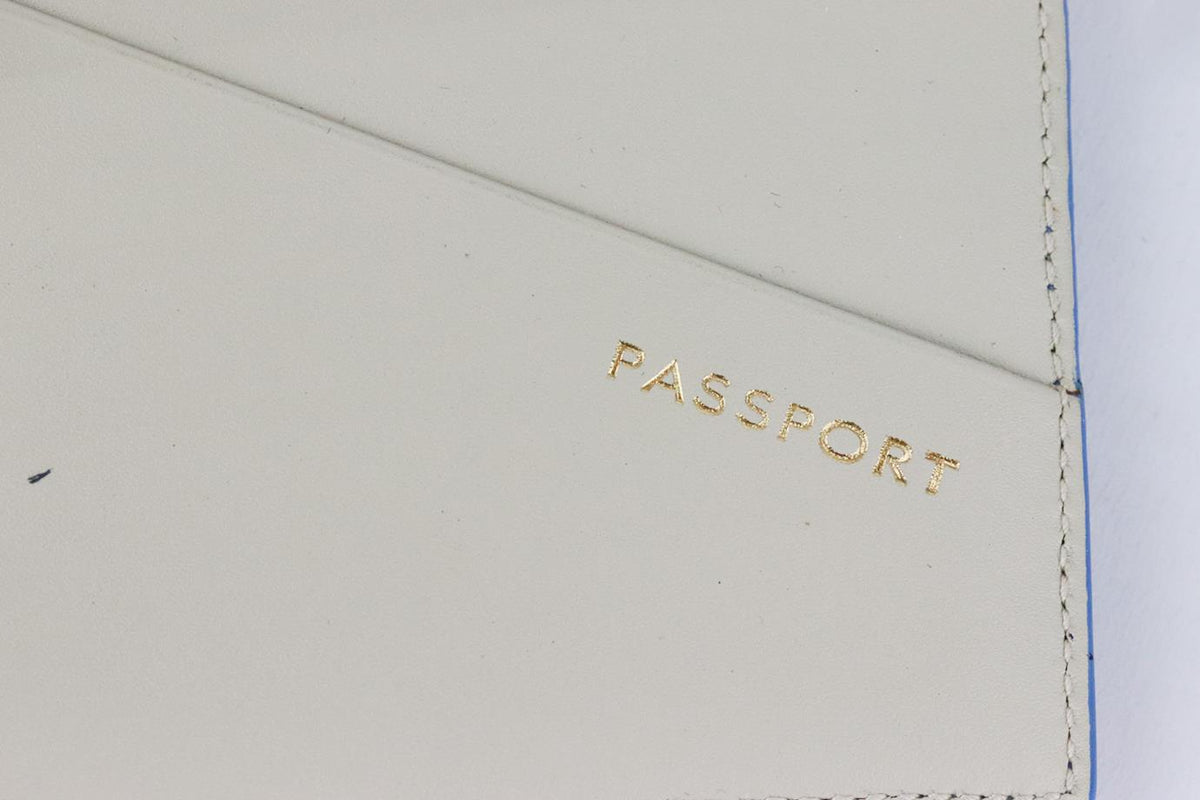 SMYTHSON PERSONALISED PANAMA LEATHER PASSPORT HOLDER