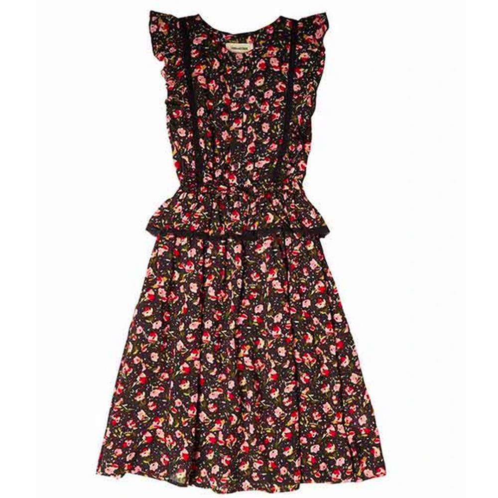 ZADIG AND VOLTAIRE KIDS GIRLS FLORAL DRESS 8 YEARS