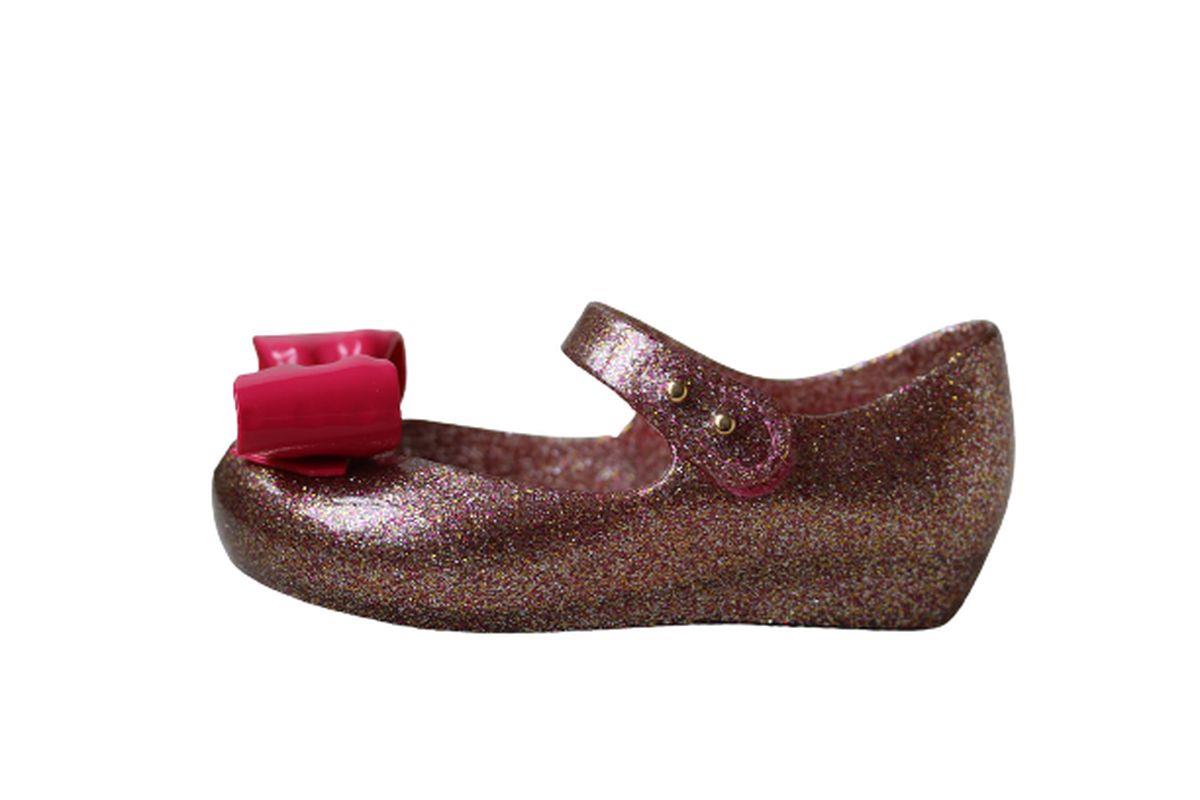 MINI MELISSA GIRLS ULTRAGIRL BOW GLITTER JELLY SHOES EU 225 25 UK