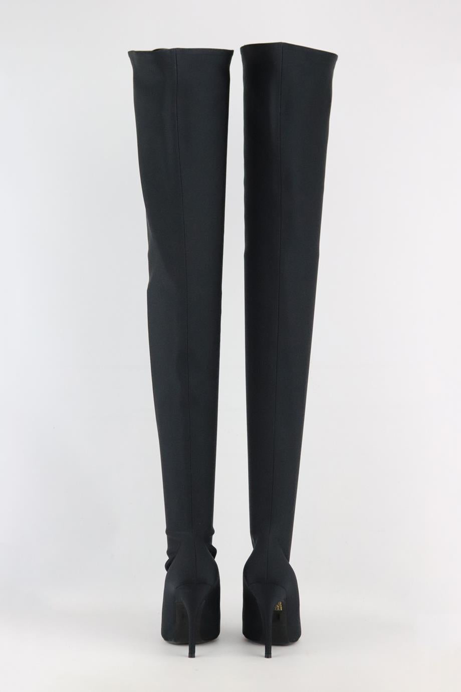 BALENCIAGA KNIFE STRETCH JERSEY OVER THE KNEE BOOTS EU 37.5 UK 4.5 US 7.5