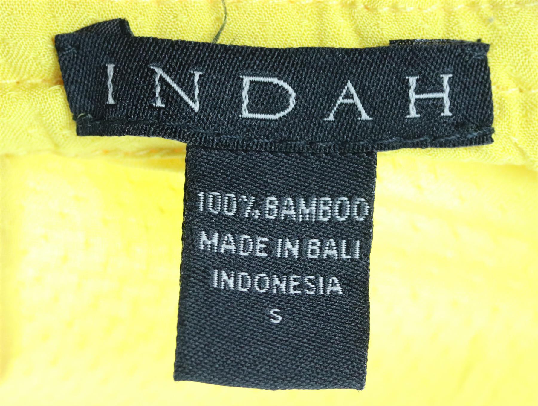 INDAH DRAPED BAMBOO MINI DRESS SMALL