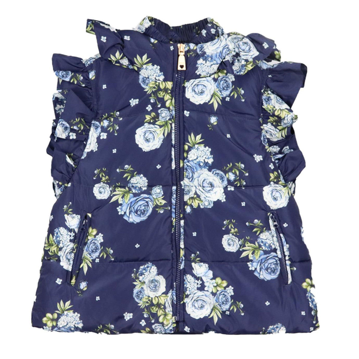 MONNALISA KIDS GIRLS FLORAL PADDED GILET 8 YEARS