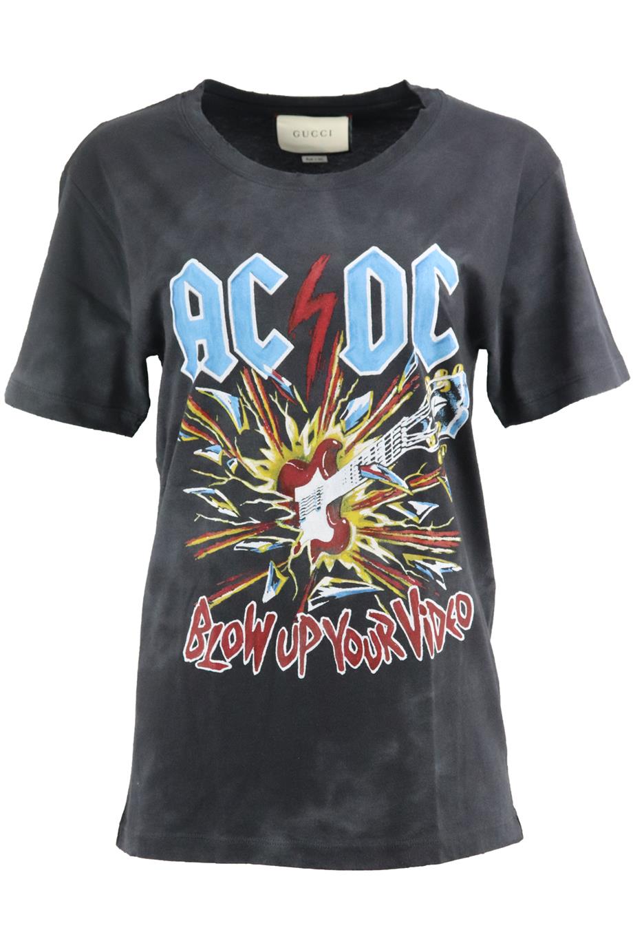GUCCI PRINTED COTTON JERSEY T-SHIRT XSMALL