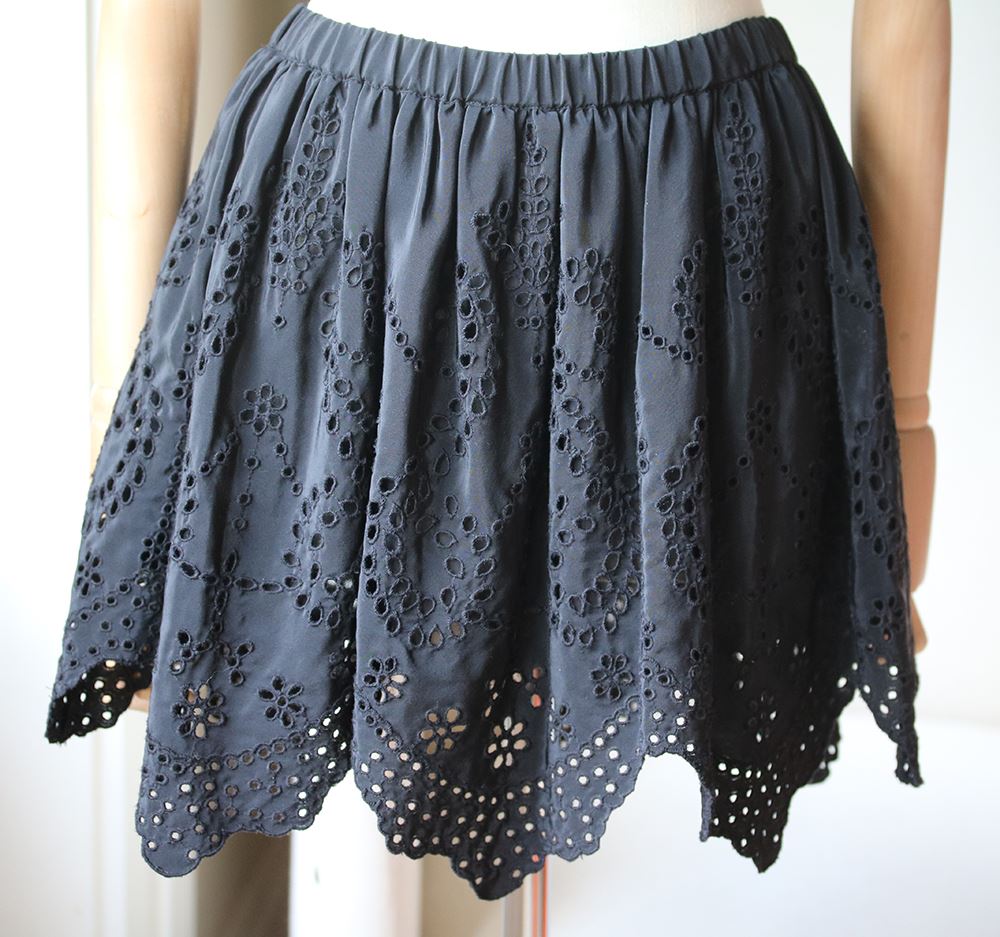 ULLA JOHNSON RAVEN FLO EYELET MINI SKIRT US 2 UK 6