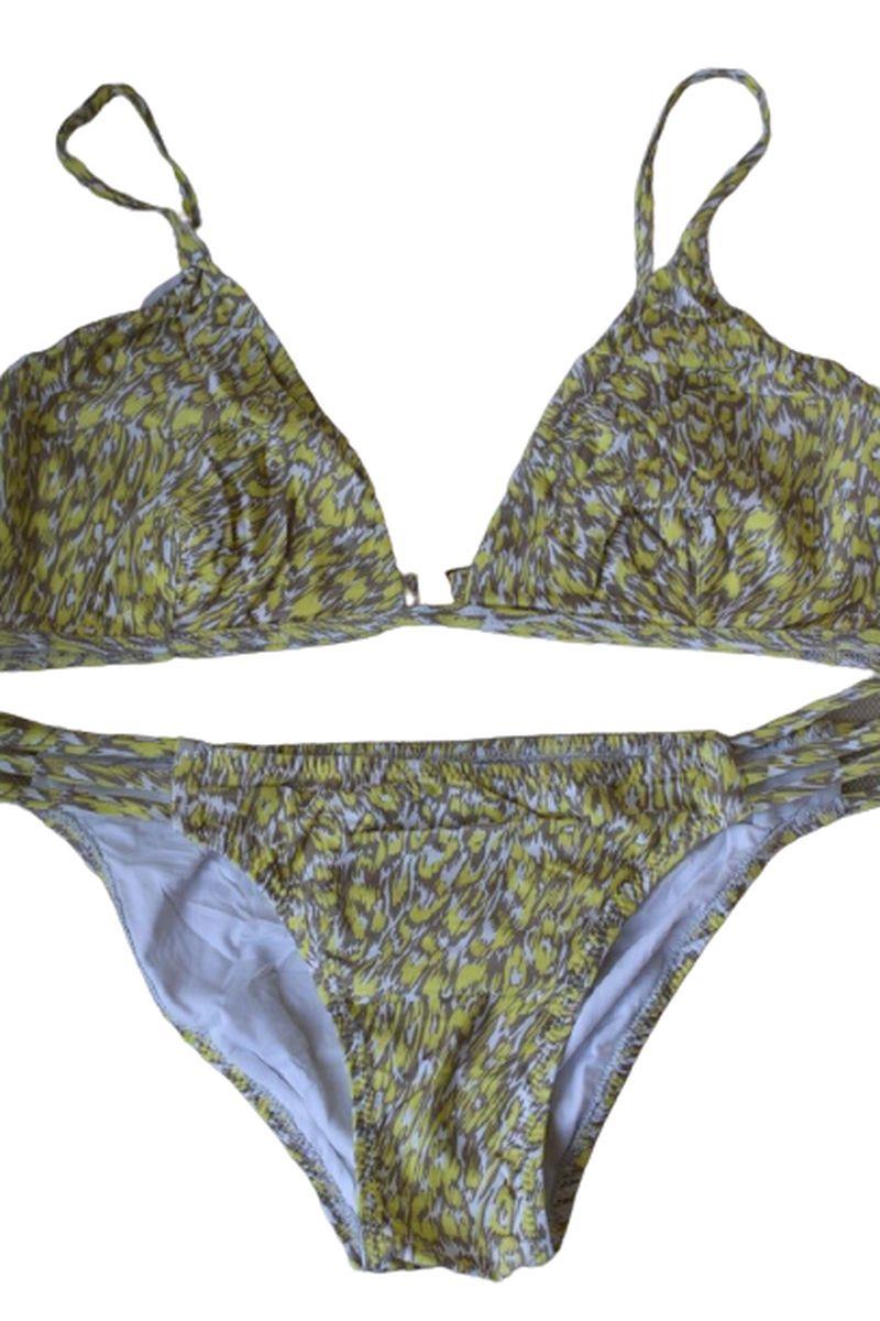 MELISSA ODABASH BALI YELLOW PRINT BIKINI UK 10/14