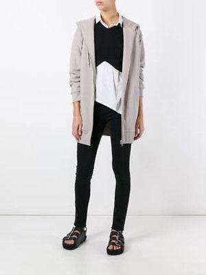 T BY ALEXANDER WANG LONG ZIP-UP HOODIE MEDIUM