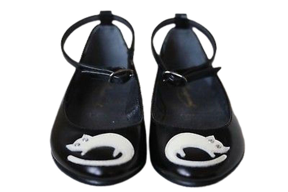 BONPOINT GIRLS BLACK LEATHER SHOES EU 24 UK 7