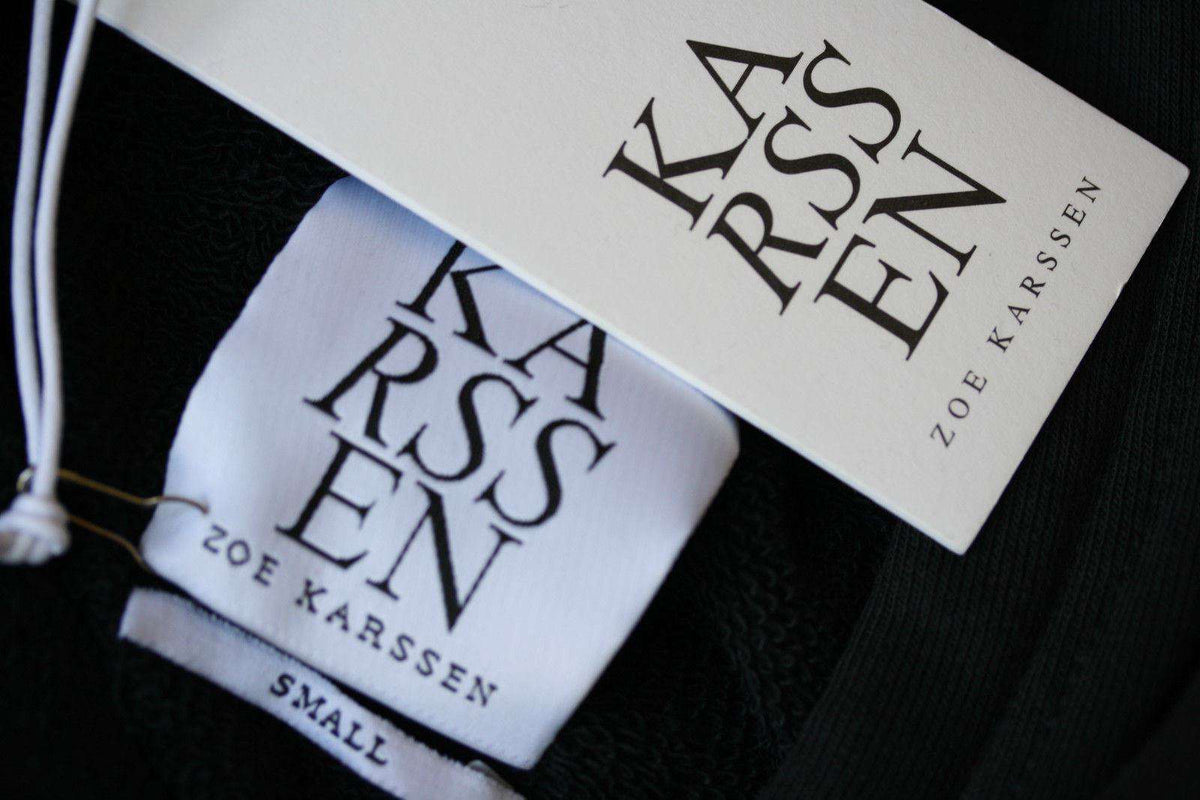 ZOE KARSSEN BASIC BLACK TE HOODIE SMALL