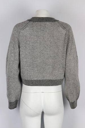 JOHN ELLIOTT CROPPED WOOL AND CASHMERE BLEND SWEATER SMALL