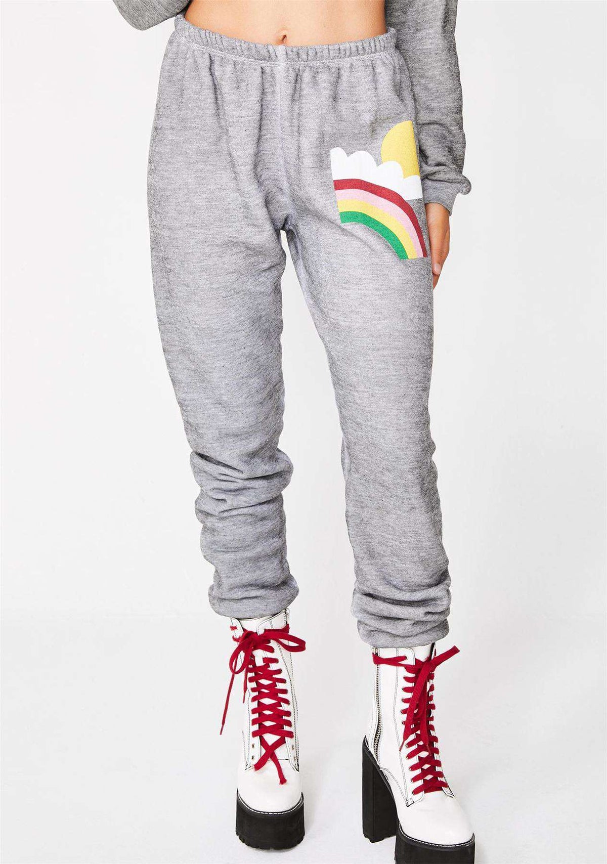 WILDFOX GREY SWEATPANTS MEDIUM
