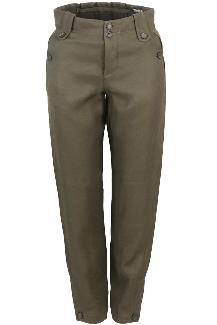 TOM FORD LINEN BLEND TAPERED PANTS IT 36 UK 4