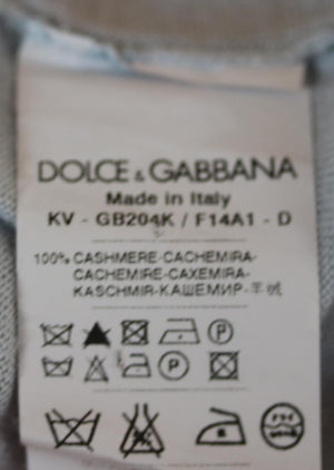 DOLCE AND GABBANA V-NECK CASHMERE KNIT SWEATER IT 46 UK/US 36