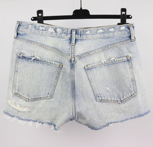 AGOLDE DISTRESSED HIGH WAISTED DENIM SHORTS W30 UK 12