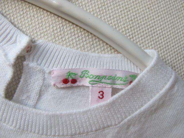 BONPOINT BABY POLKA DOT COTTON SWEATER TOP 3 YEARS