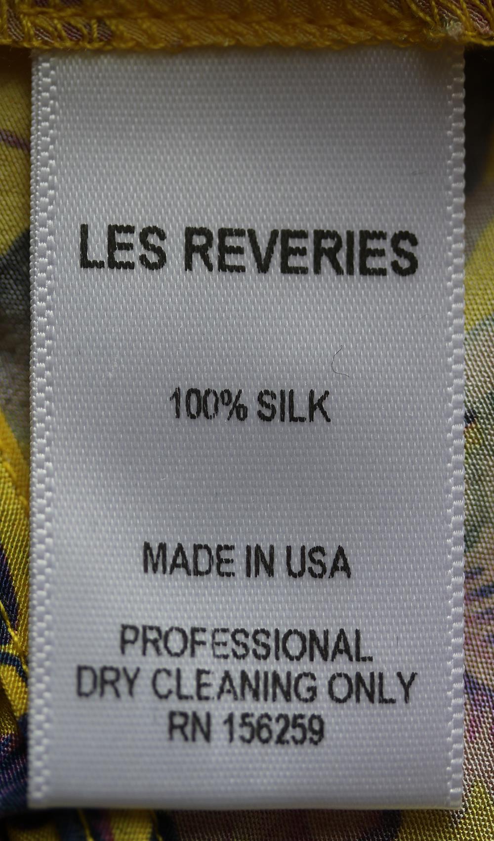 LES REVERIES RUFFLED FLORAL PRINT SILK CREPE MINI DRESS US 8 UK 12