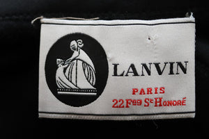 LANVIN BOW DETAILED SILK AND COTTON BLEND MINI DRESS SMALL