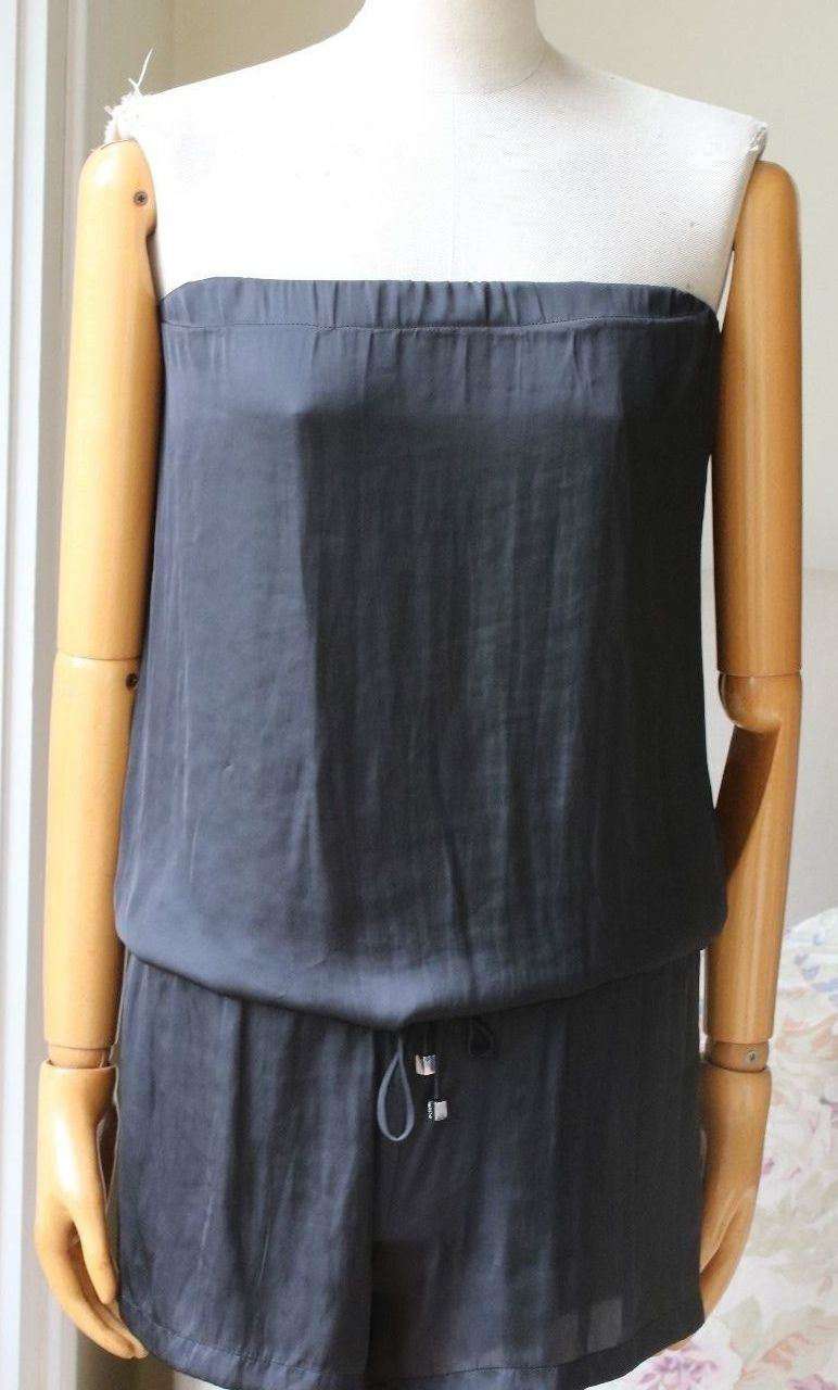 ALEXIS BLACK STRAPLESS ROMPER PLAYSUIT SMALL
