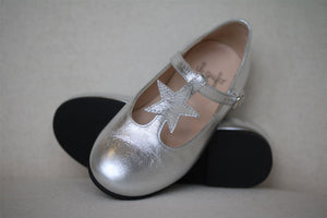 IL GUFO GIRLS SILVER LEATHER SHOES EU 25 UK 8