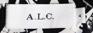 A.L.C. PRINTED SILK CREPE DE CHINE MAXI DRESS US 4 UK 8