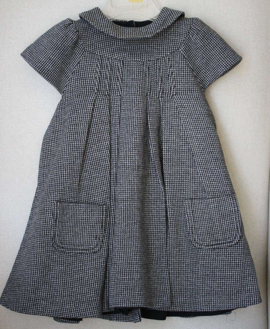 BABY DIOR GREY HOUNDSTOOTH DRESS 24 MONTHS