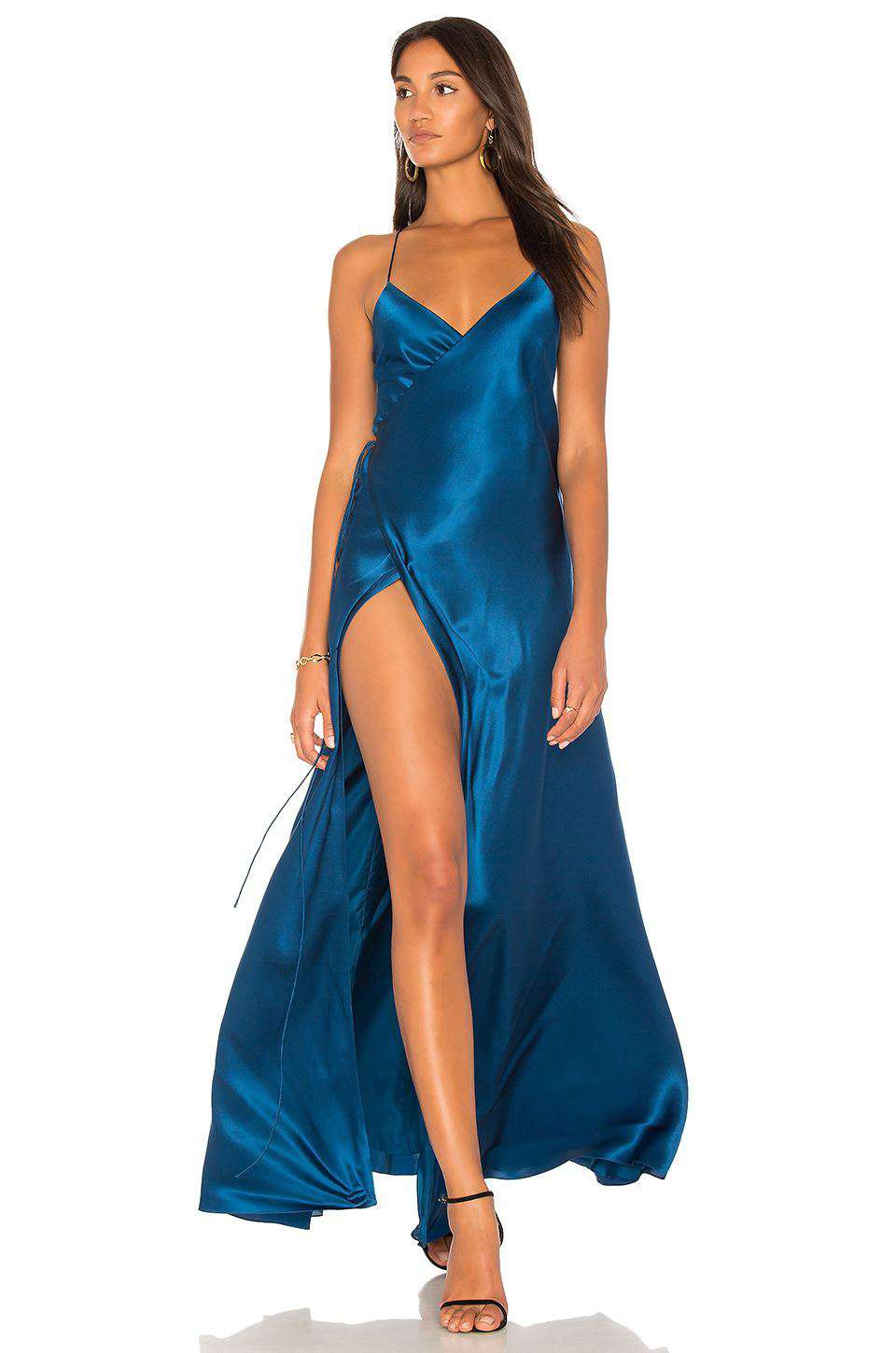 MICHELLE MASON STRAPPY WRAP DRESS US 2 UK 6