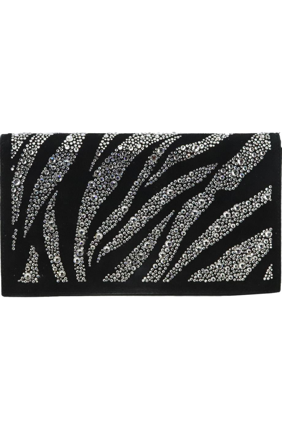 ROBERTO CAVALLI EMBELLISHED SUEDE CLUTCH