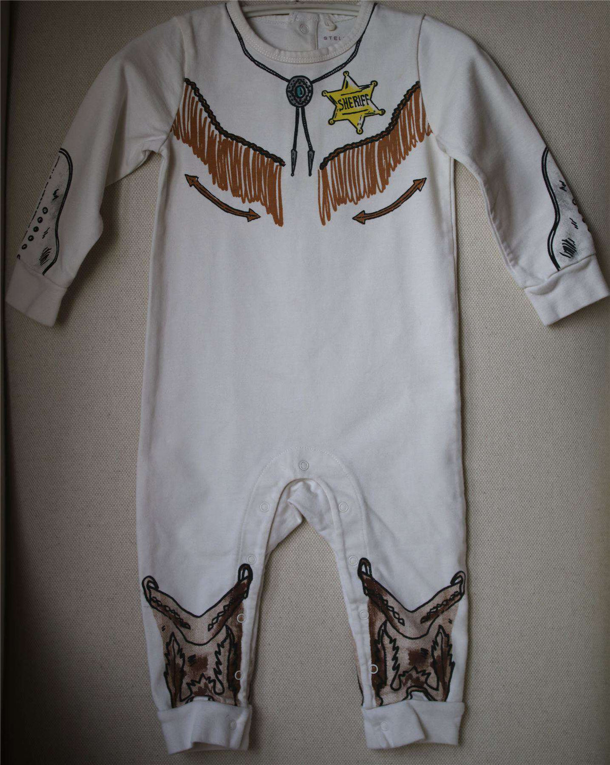 STELLA MCCARTNEY KIDS BABY COWBOY PRINT DEWBERRY BABYGROW 18 MONTHS