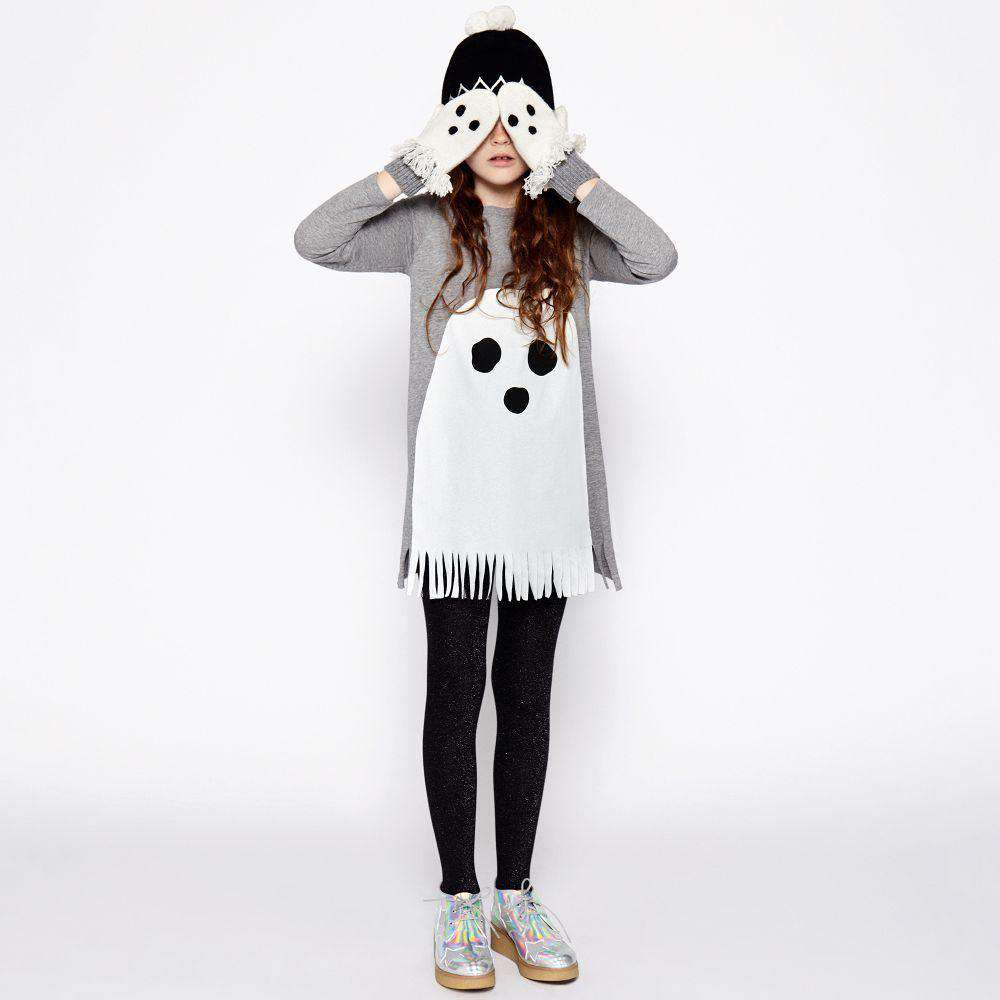 STELLA MCCARTNEY KIDS GIRLS GREY GHOSTY DRESS 4 YEARS