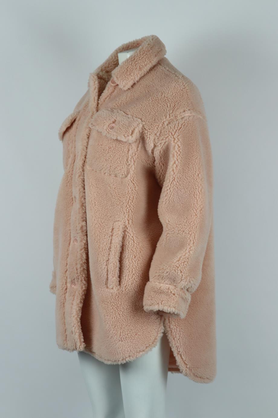 STAND STUDIOS OVERSIZED FAUX SHEARLING JACKET XSMALL