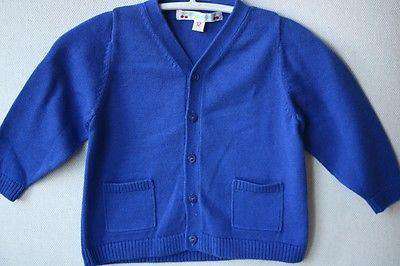 BONPOINT BABY COTTON BLUE CARDIGAN 12 MONTHS