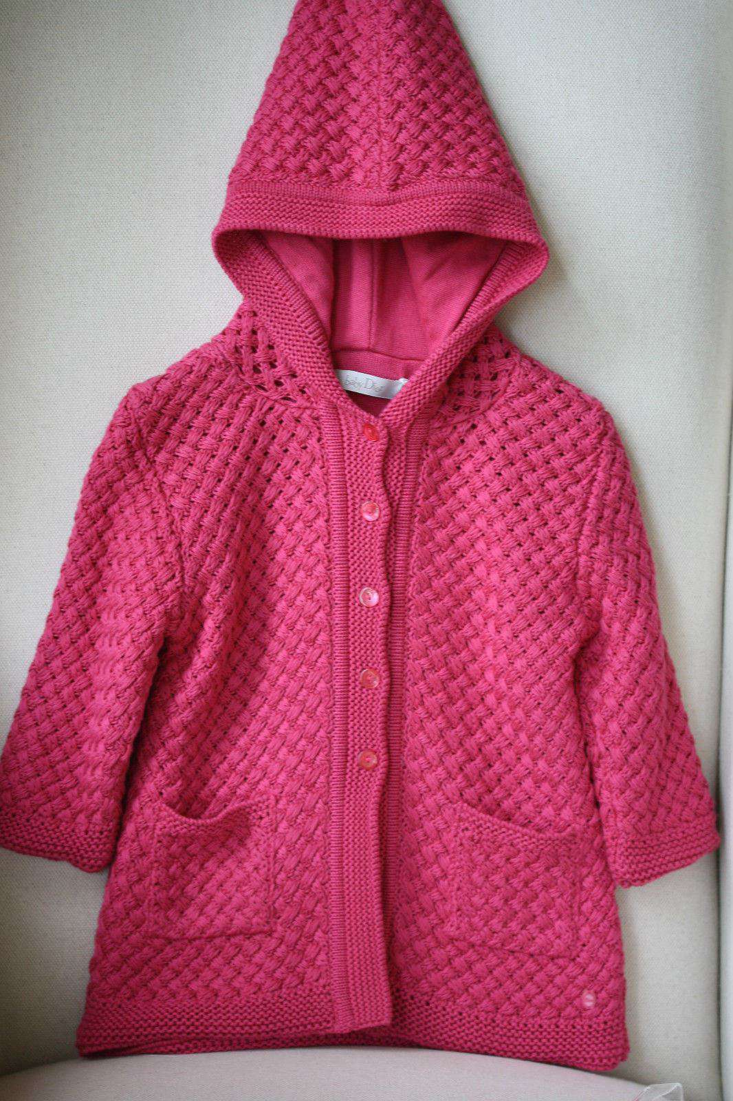 BABY DIOR CASHMERE BLEND FUCHSIA JACKET 24 MONTHS