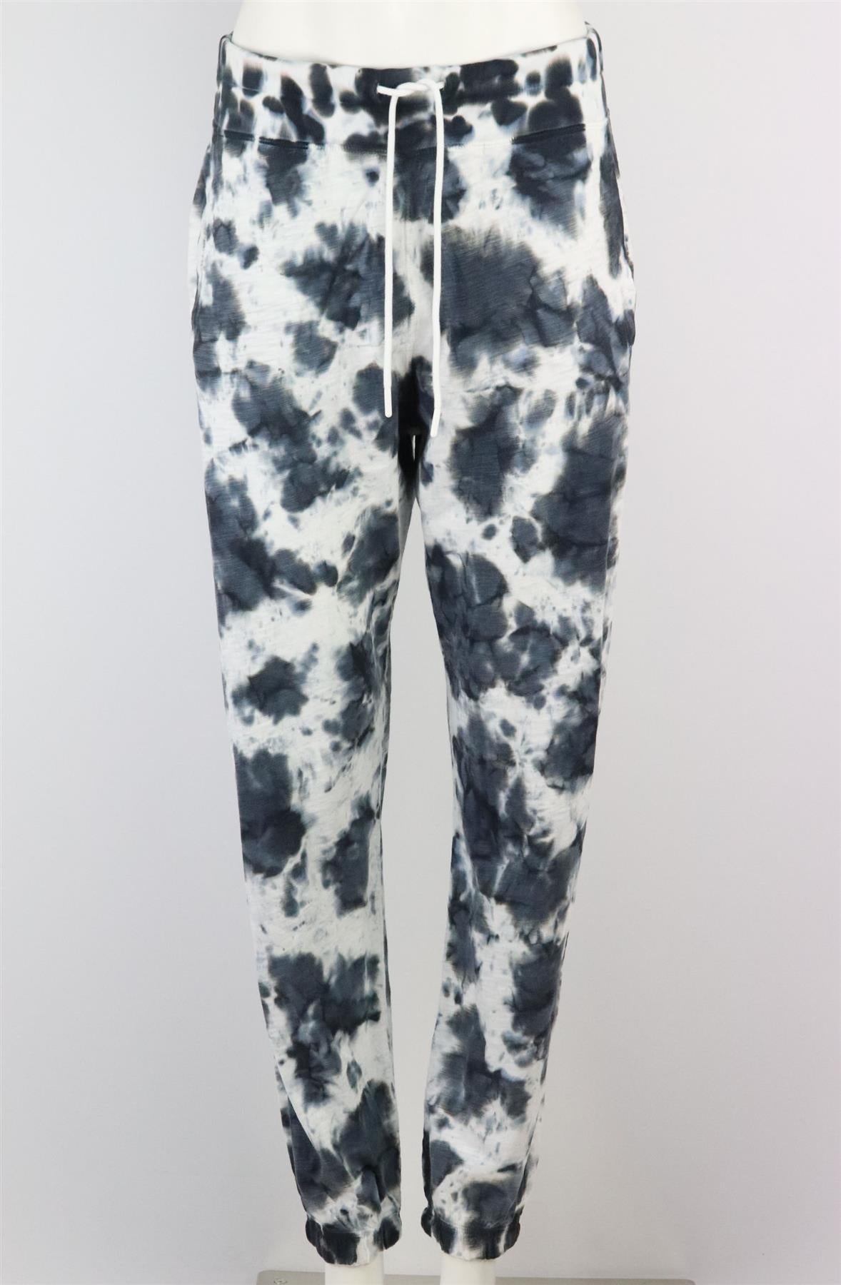 LEALLO TIE DYED COTTON TRACK PANTS LARGE