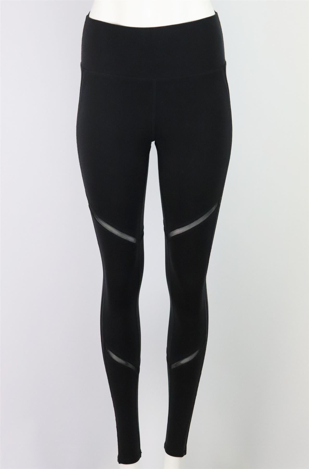 ALO YOGA MESH PANELLED HIGH RISE STRETCH LEGGINGS SMALL