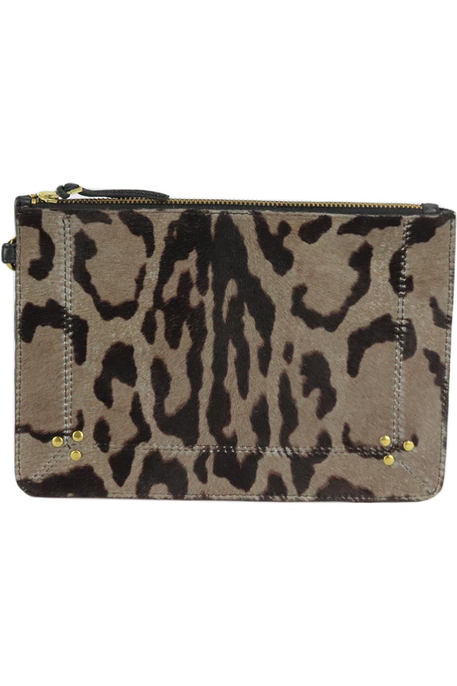 JEROME DREYFUSS PRINTED CALF HAIR POUCH