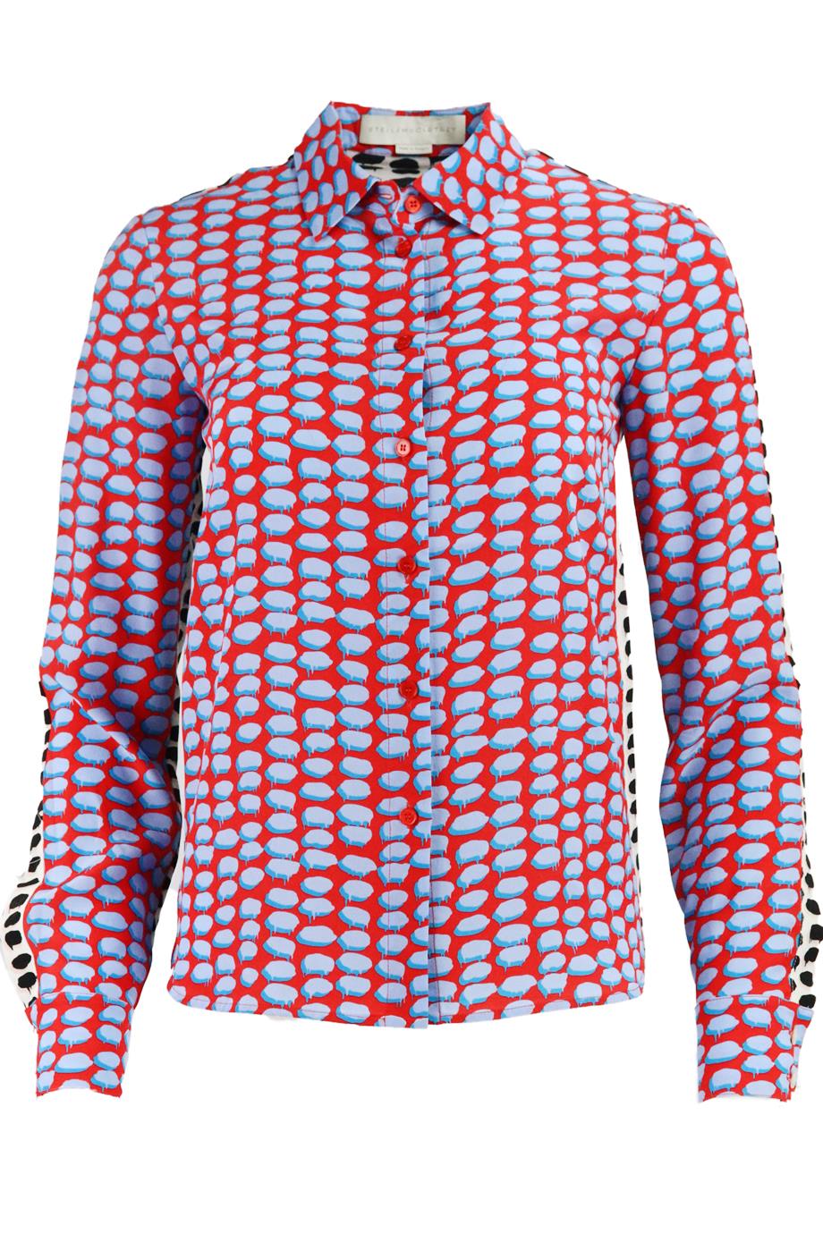 STELLA MCCARTNEY PRINTED SILK SHIRT IT 36 UK 4