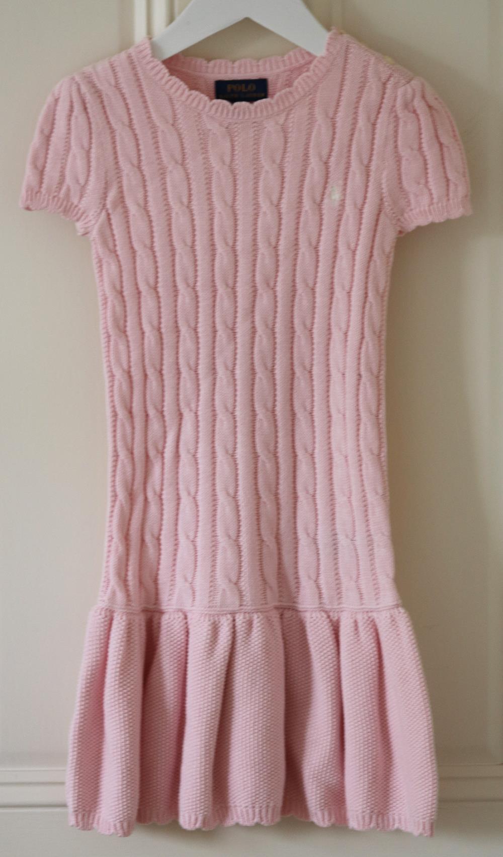POLO RALPH LAUREN KIDS GIRLS KNIT COTTON DRESS 5 YEARS