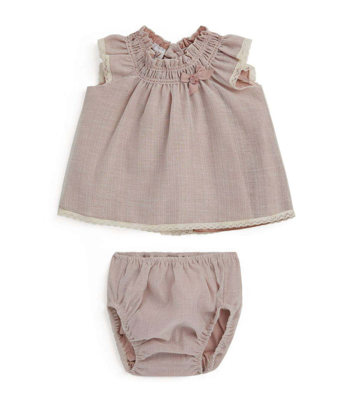 PAZ RODRIGUEZ BABY GIRLS SMOCKED DRESS AND BLOOMERS SET 3 MONTHS