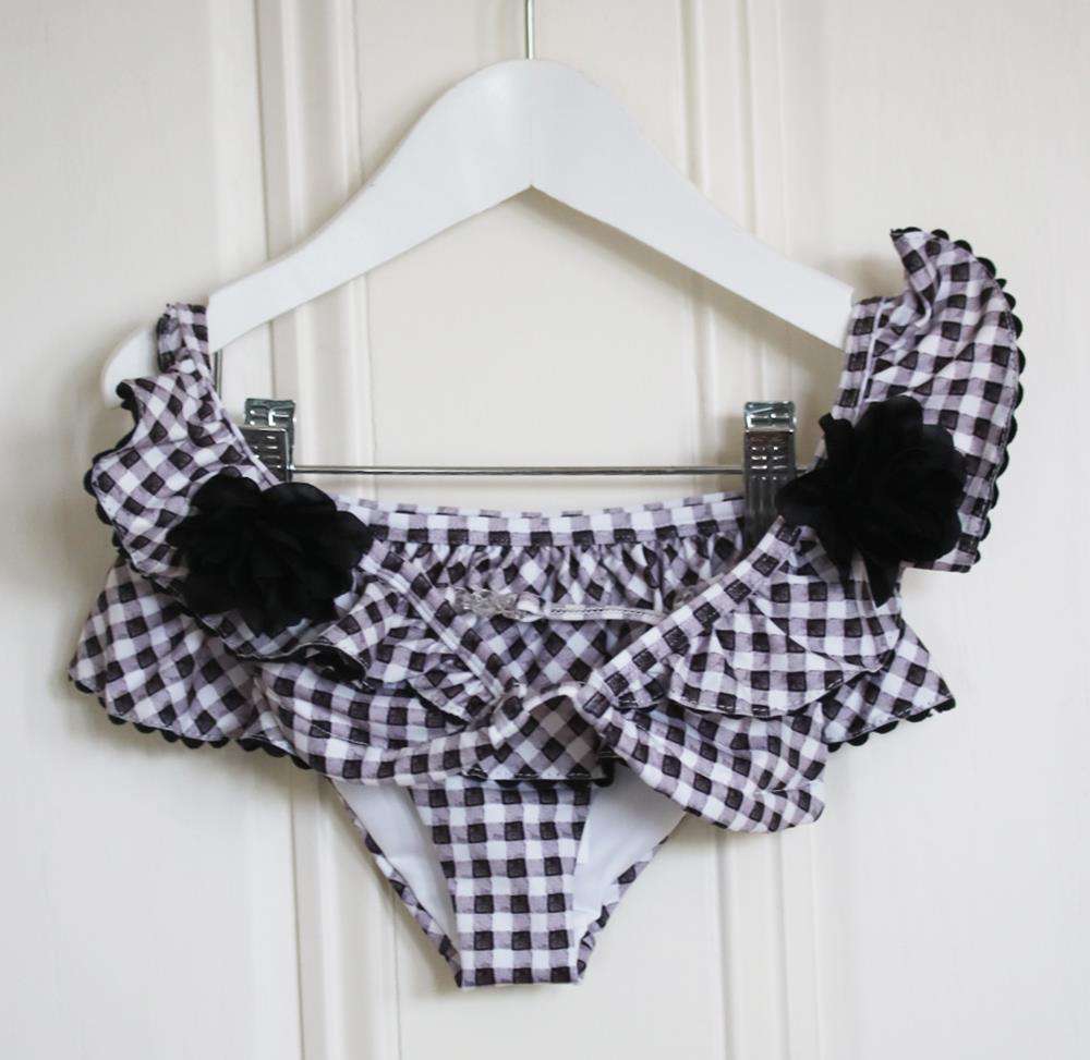 MONNALISA KIDS GIRLS GINGHAM AND ROSES BIKINI 6 YEARS