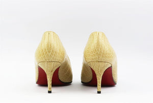 CHRISTIAN LOUBOUTIN VINTAGE CROCODILE PUMPS EU 37.5 UK 4.5 US 7.5