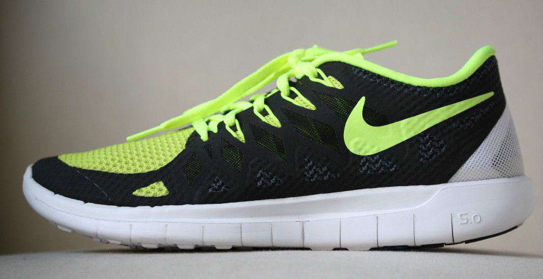 NIKE FREE 5.0 ID NEON YELLOW TRAINERS 40 UK 6 US 8.5