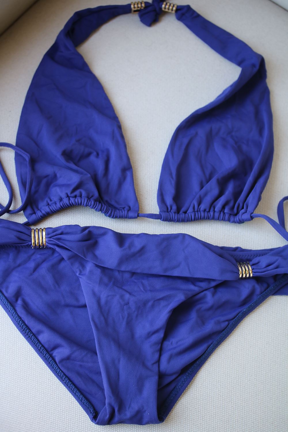 MELISSA ODABASH GRENADA TRIANGLE INDIGO BIKINI UK 10/14